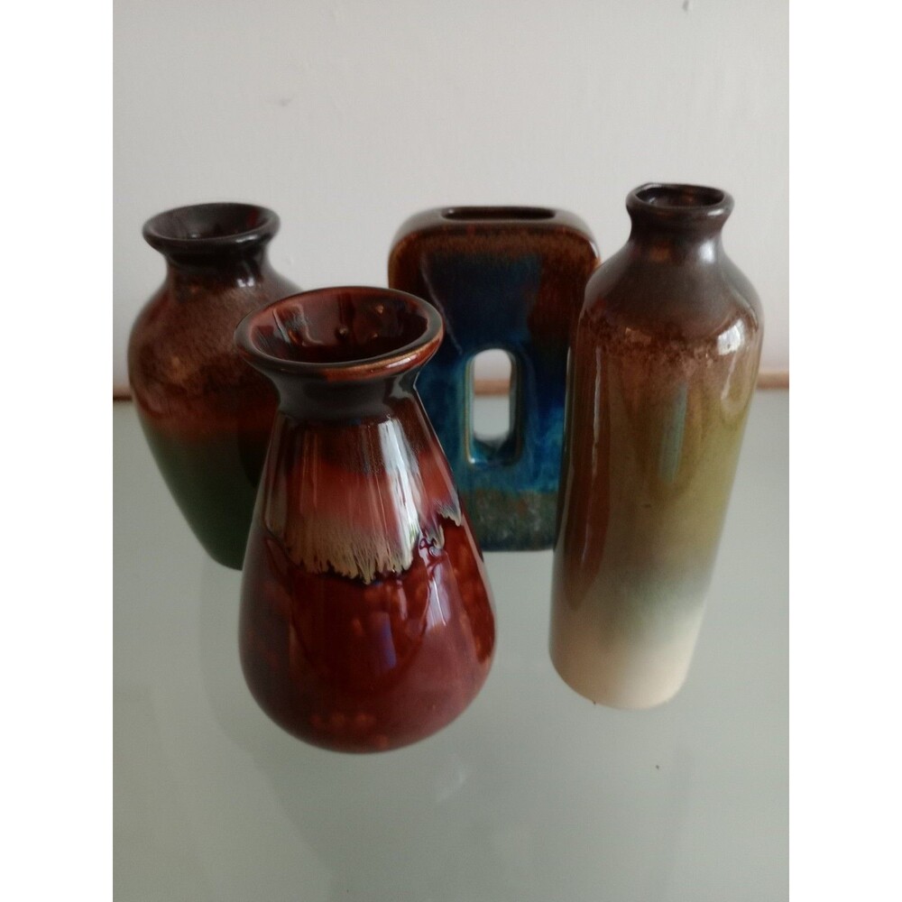 Set of 4 Decorative Vases Home Decor Collectable GUC
